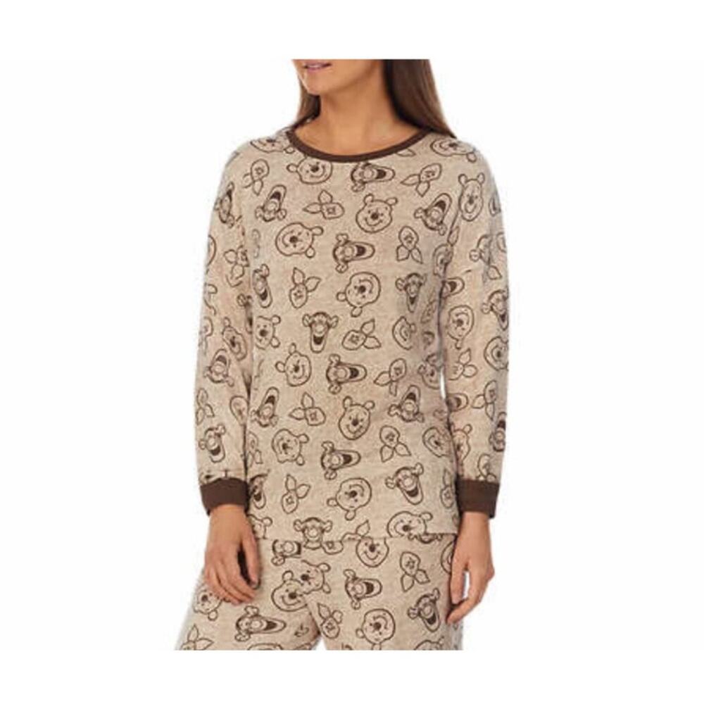Disney Winnie The Pooh Women's Pajama PJ Top Size S Brown